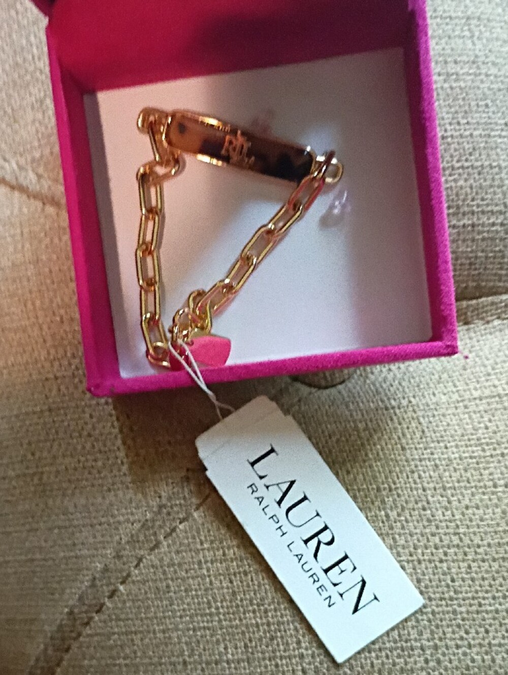 Ralph Lauren Gold-tone Bracelet with Tortoiseshell Plaque - Picture 6 of 6